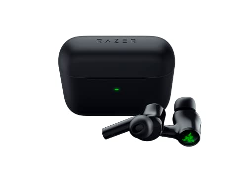 Razer Hammerhead True Wireless (2nd Gen) Bluetooth Gaming Earbuds: Chroma RGB Lighting -60ms Low-Latency- Active Noise Cancellation – Dual Environmental Noise Cancelling Microphones- Classic Black