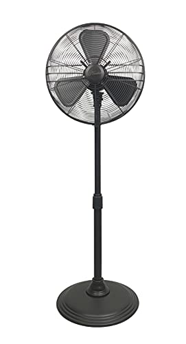 HUNTER 16″ Adjustable 3 Speed Retro Pedestal Stand Floor Fan in Oil-Rubbed Bronze | The Storepaperoomates Retail Market - Fast Affordable Shopping