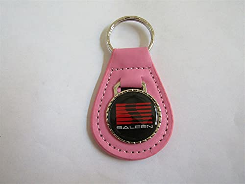 SALEEN S281 S302 H302 PARNELLI RED LOGO LEATHER KEYCHAIN – PINK