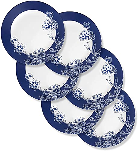 Corelle Indigo Blooms Appetizer Plate Set of 6