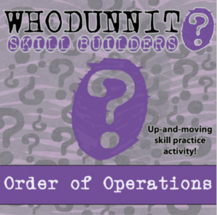 Whodunnit? – Order of Operations, Challenging – Knowledge Building Activity | The Storepaperoomates Retail Market - Fast Affordable Shopping