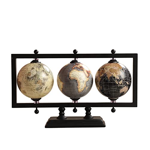 Rely+ 8″ x 14″ Decorative World Traveler Globe With Stand – Rotating Desktop Globe For Geographic Home Desk Table Office School Gift – Book Shelf Decor World Globe – Landscape