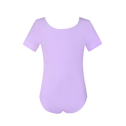 Phineein Girls Short Sleeve Team Basic Leotards For Kids (8-10years, Lavender) | The Storepaperoomates Retail Market - Fast Affordable Shopping