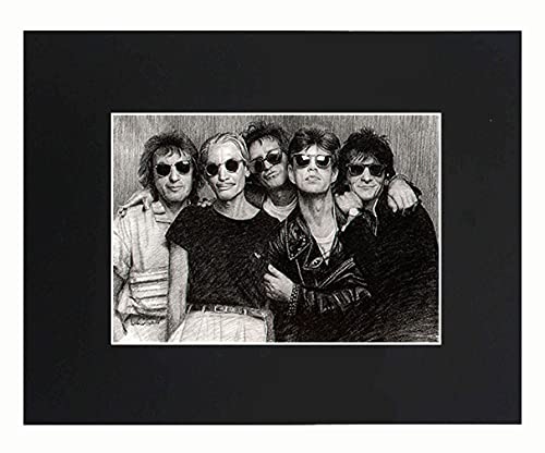 XQArtStudio The Rolling Stones Portrait Art Artworks Print Picture Photograph Mini Poster Gift Wall Decor Display Size with Matted 8×10, Multicolor