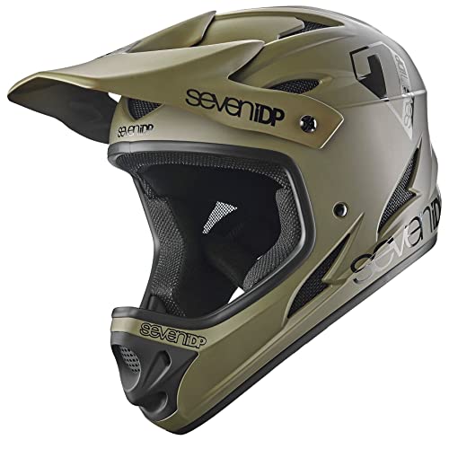 7iDP M1 Helmet Full Face Mountain Biking Helmet, Army Green, Large