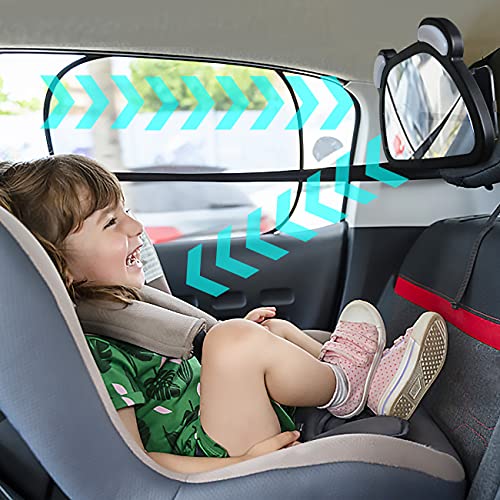 Entyle Baby Car Mirror – Safety Car Seat Mirror, Shatterproof Adjustable Acrylic 360 Degree Car Seat Baby Mirror for Rear Facing Car Seat, Toddler Infant Wide View Carseat Mirror for Car | The Storepaperoomates Retail Market - Fast Affordable Shopping
