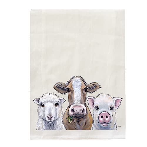 Farm Animal Tea Towel, Farmhouse Neutral Trio Flour Sack Towel, Neutral Farm Animal Trio Kitchen Decor | The Storepaperoomates Retail Market - Fast Affordable Shopping