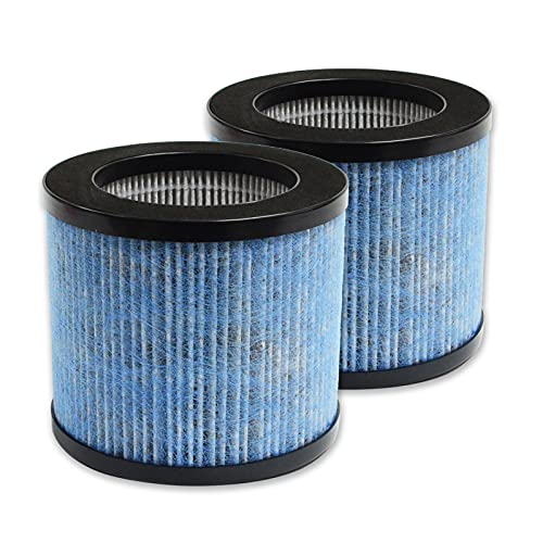 PUREBURG 2-Pack Replacement 4 in 1 High-Efficiency HEPA Filters Compatible with TOPPIN TPAP002 HEPA Air Purifier Comfy Air C1 , Part# TPFF002