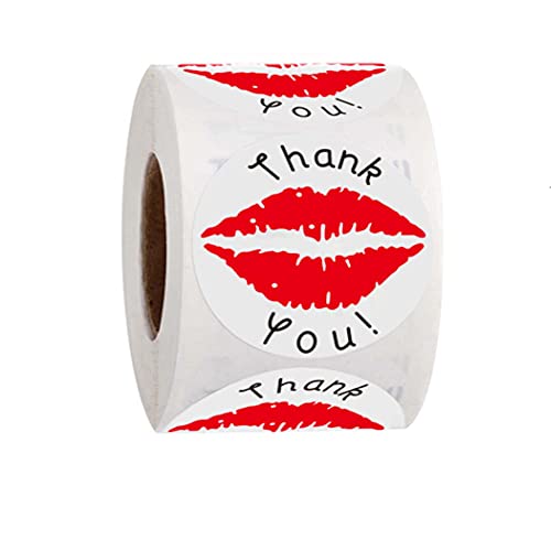 Lips Stickers, Red Kiss Stickers Removable Body Stickers (1 Rolls, 500 Pieces)