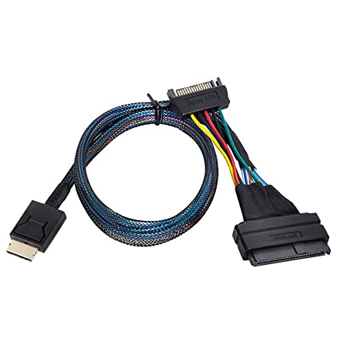 Cablecc Oculink SFF-8611 to U.2 U.3 SFF-8639 NVME PCIe PCI-Express SSD Cable for Mainboard SSD
