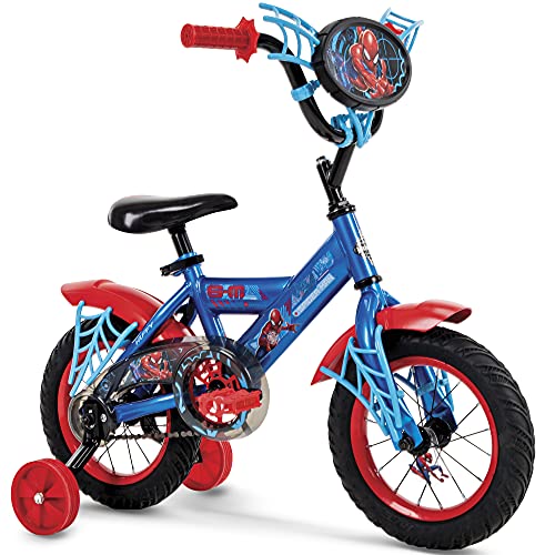 Huffy Marvel Spider-Man 12” Kid’s Bike for Toddlers – with Removable Training Wheels & Quick Adjust Seat Height