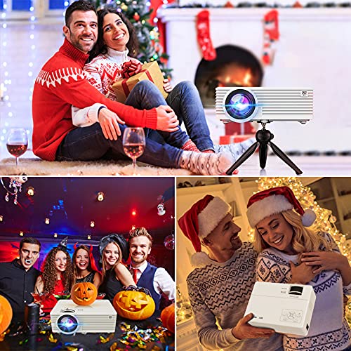 Mini Video Projector with 6500 Brightness, 1080P Supported, Portable Outdoor Movie Projector, 176″ Display Compatible with TV Stick, HDMI, USB, VGA, AV for Home Entertainment | The Storepaperoomates Retail Market - Fast Affordable Shopping
