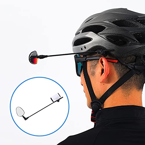 Trusway Bike Mirrors Adjustable Rotatable Bicycle Helmet Reflective Convex Rearview Plastic Convex Mirror for Mountain Road Bike Cycling Accessories Black