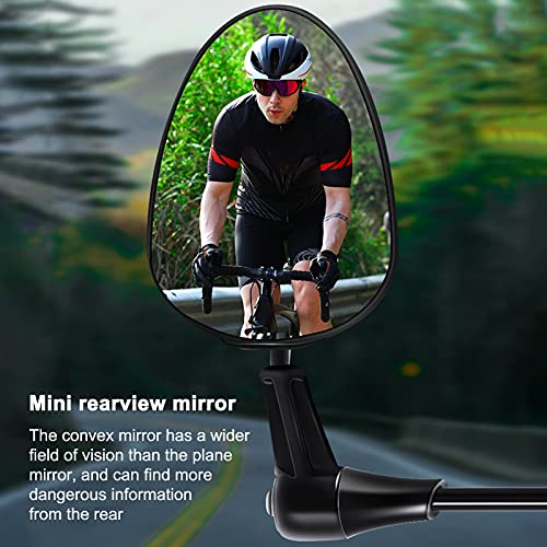 Trusway Bike Mirrors Adjustable Rotatable Bicycle Helmet Reflective Convex Rearview Plastic Convex Mirror for Mountain Road Bike Cycling Accessories Black | The Storepaperoomates Retail Market - Fast Affordable Shopping