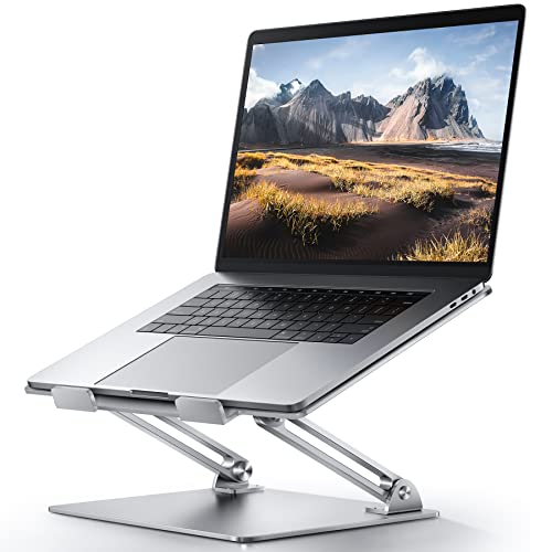 Adjustable Laptop Stand for Desk, Ergonomic Portable Computer Stand Aluminum Laptop Holder with Heat-Vent to Elevate Laptop, MacBook, Air, Pro, Dell XPS, Samsung, 11-17″ All Laptop Stand Holder