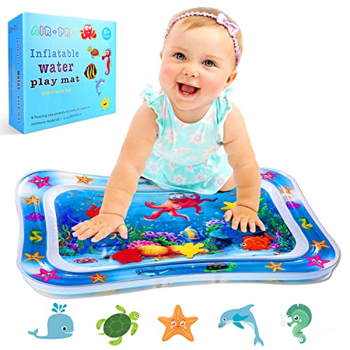 Niskite Tummy Time Water Mat – Baby Water Play Mat Tummy Time Toys,Inflatable Baby Tummy Time Mat for Sensory Development,Baby Toys for 3 6 9 12 Months Infant Boy Girl Gifts