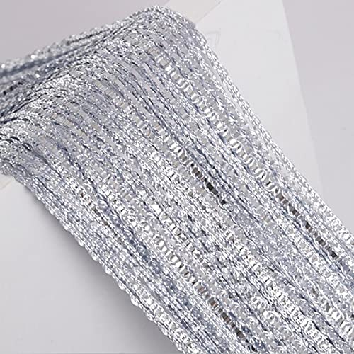 LBttnny Home Decor Sequin Curtain for Doorway,Door String Curtains, 39×79 inch Closet Bedroom Blind Living Room Divider,Window Wall Panel Fringe Backdrops Sheer Beads Crystal (Silver&Gray-B)