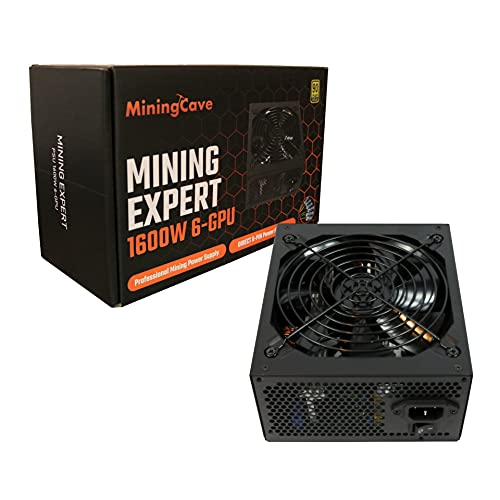 MiningCave Mining Power Supply 1600W Direct 6 PIN to Riser for 6 GPU