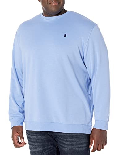 IZOD Men’s Big Advantage Performance Crewneck Fleece Pullover Sweatshirt, Classic Blue, Large Tall