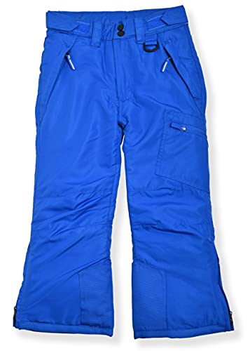 Arctic Quest Insulated Ski and Snow Pants for Boys and Girls, Water Resistant Trousers for Kids Electric Blue