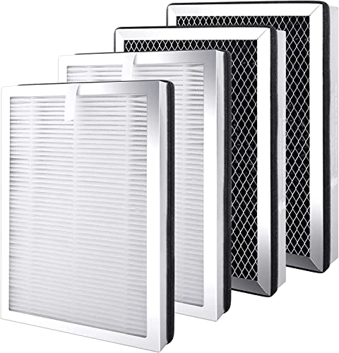 MA-25 Replacement Filters Compatible with Medify MA-25 B1/S1/W1 Air Purifier, H13 True HEPA and Activated Carbon Air Filters, 3 in 1 Pre-Filters, 2 Set, By KeeTidy