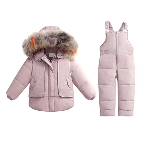Winter Baby Girl Snow Pants And Jackets Suits Bib 2t Kids Snowsuit Toddler Coat