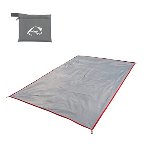 Wind Tour Portable Multifunctional Outdoor Camping Tarp Groundsheet Footprint Lightweight Floor and Ground Tarps for Camping Hiking with Carry Bag (51.2″ x 83″)