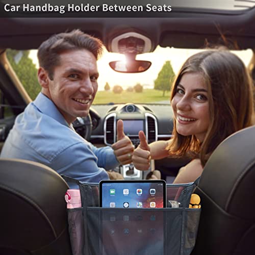 WLLWOO WLLWOO Car Net Pocket Handbag Holder Between Seats Back Storage Organizer Purse Holder for Console Front Seat Storage Barrier | The Storepaperoomates Retail Market - Fast Affordable Shopping
