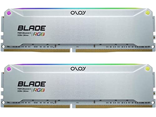 OLOy DDR4 RAM 16GB (2x8GB) Blade Aura Sync RGB 3600 MHz CL14 1.45V 288-Pin Desktop Gaming UDIMM (MD4U0836144BRADE)