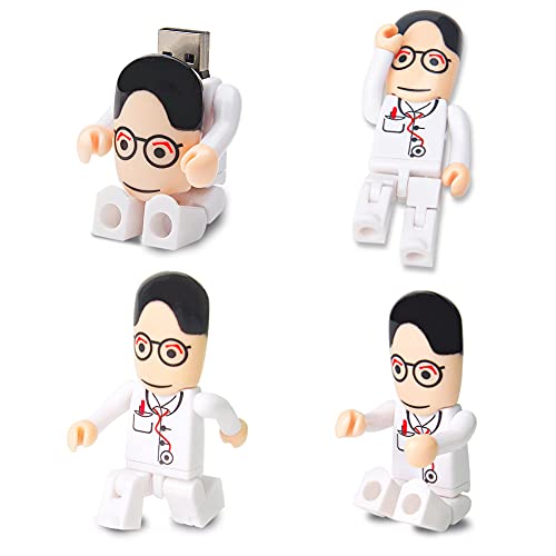 LEIZHAN Cute USB Flash Drive Character Thumb Drive for Kids Students Gift Pendrive (32GB, Doctor in White) | The Storepaperoomates Retail Market - Fast Affordable Shopping