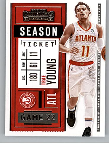 2020-21 Panini Contenders Season Ticket #5 Trae Young Atlanta Hawks Official NBA Basketball Trading Card in Raw (NM or Better) Condition