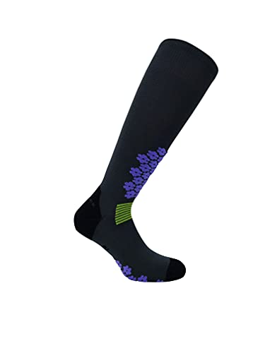 Eurosock Snowdrop Womens Ski Socks-Charcoal-MD (Women’s Shoe 8-10)
