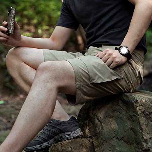 FREE SOLDIER Men’s Lightweight Breathable Quick Dry Tactical Shorts Hiking Cargo Shorts Nylon Spandex (Mud, 36W x 12L) | The Storepaperoomates Retail Market - Fast Affordable Shopping