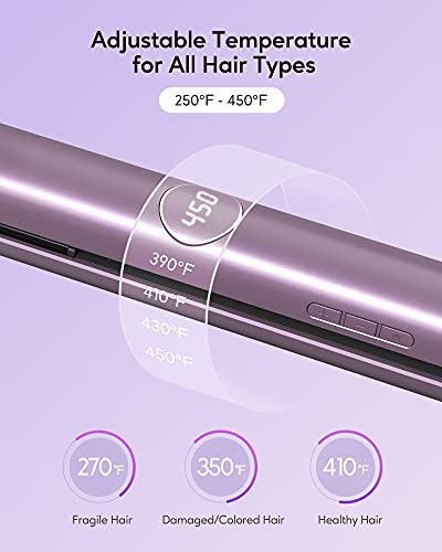 Hair Straightener Flat Iron for Hair V5 with Titanium Plate Advanced Ionic Technology Makes Hair Smoother and Keeps it Healthier, 2 in 1 Straightener and Curler | The Storepaperoomates Retail Market - Fast Affordable Shopping