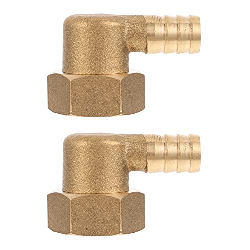 UKCOCO 2pcs 1/ 2 Thickened 90 Degree Air Pipe Connectors practical Brass Pipe Fitting Water Hose Connector