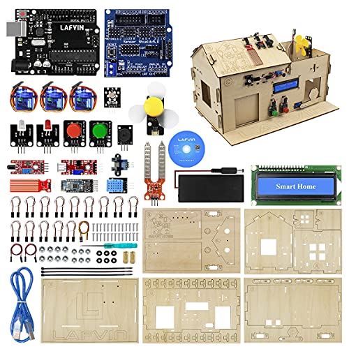 LAFVIN Smart Home IoT Learning kit DIY Electronics STEM Educational Set Support Graphical Programming Compatible with Arduino IDE with Tutorial