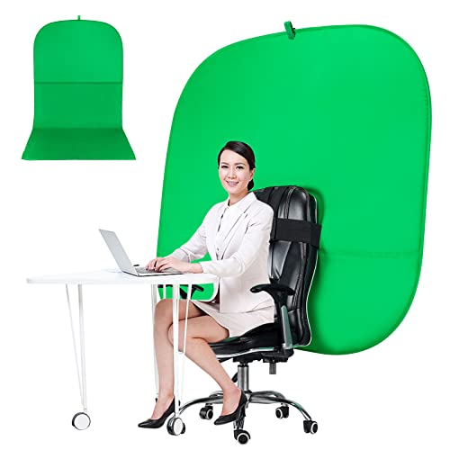 RGTBANWPN Green Screen Chair, 59in Portable Green Screen, Portable Background, 4.65ft Green Background Screen Portable, Chroma Key Green for Video