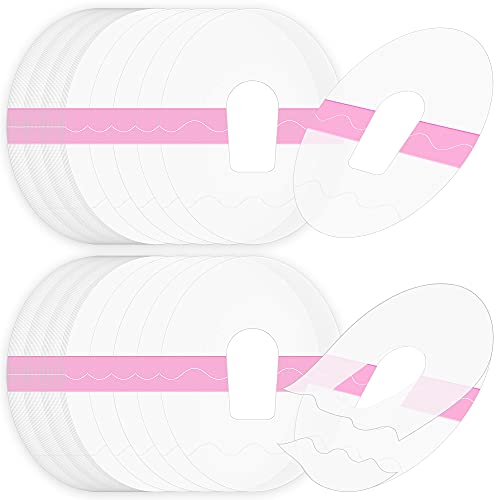 100 Pieces Shower Waterproof Patch Transparent Waterproof Adhesive Patch Compatible with G6 Overpatch Transparent Stickers Long Lasting Sweat-Proof Continuous Glucose Monitor Protection (Pink)