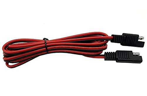 Halokny SAE Extension Cable, 18AWG SAE to SAE Connector Quick Disconnect Wire Harness, Solar Panel Extension Cable 6Ft/2M