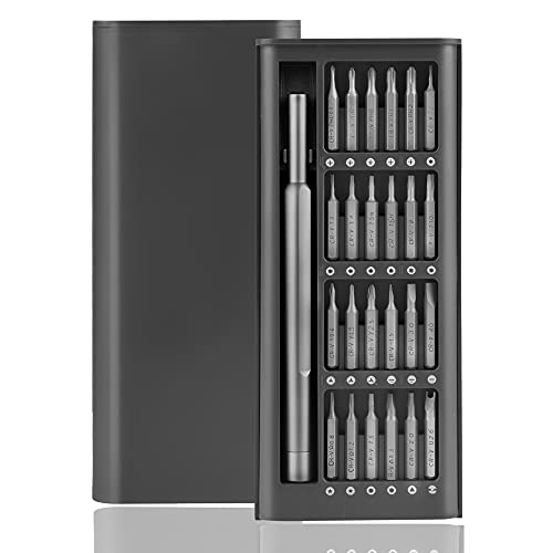 Precision Screwdriver Set Magnetic, 25 in 1 with 24 Piece Small Screwdriver Set, Mini Pocket Screwdriver kit Magnetic for Computer/Xbox/ PS3/ PS4/ Eyeglass/iphone/Camera/Nintendo/Drone/Watch