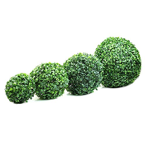 junshi11 Artificial Plant Topiary Ball Faux Boxwood Decorative Balls for Home Office Desk Table Room Decoration, Garden Wedding Decor, Indoor Outdoor Artificial Plant Ball 12 cm