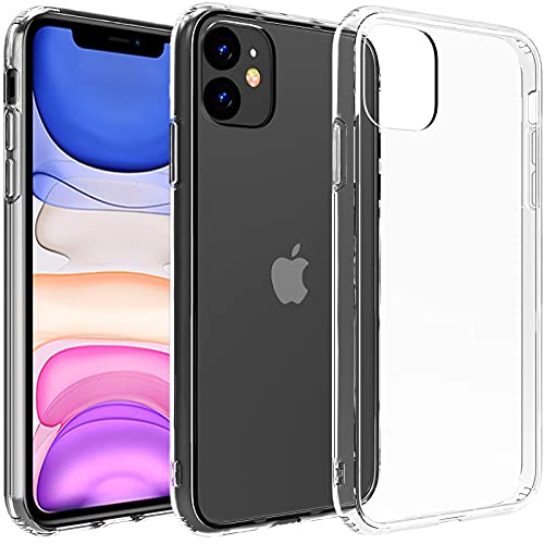 Restoo Designed for iPhone 11 case,Slim Crystal Clear Case with [Not Yellowing] Shockproof Hard PC Back Protective Phone Case Cover for iPhone 11 6.1 inch 2019 (Clear)
