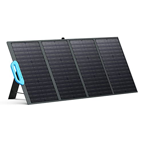 BLUETTI Solar Panel PV120, 120 Watt Solar Panel for Power Station EB3A/EB55/EB70S/AC200P/AC200MAX/AC300, Portable Solar Panel w/Adjustable Kickstands, Foldable Solar Charger for RV, Camping, Blackout