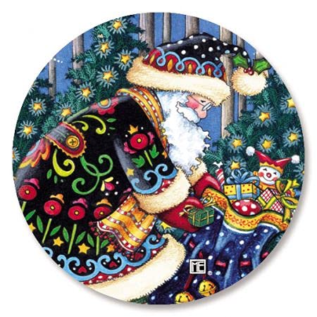 Mary’s Woodland Christmas Santa Seals by Mary Engelbreit – Set of 72 Holiday Stickers, 1 1/2 Inch Diameter