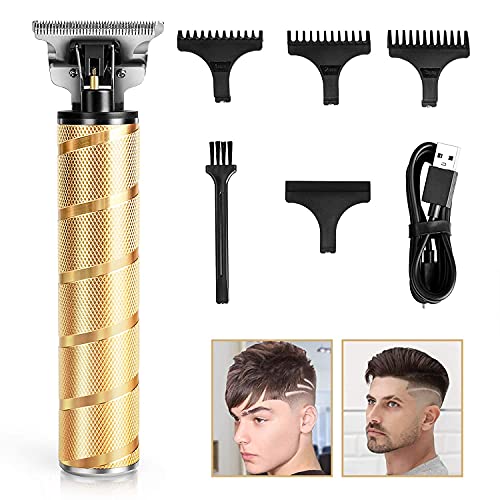Hair Clippers for Men, Zero Gapped Hair Trimmers, KASEEMI T-Blade Pro Li Outline Clippers Trimmers for Hair Cutting, Cordless Hair Clippers, USB Qucik Charge Waterproof T outliner Trimmers