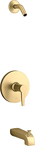 Kohler TLS97074-4-2MB Pitch Plumbing Fixtures, Vibrant Brushed Moderne Brass
