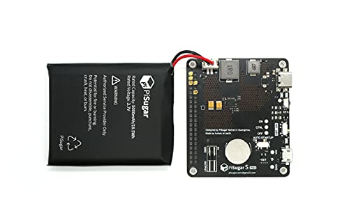 Pisugar S Plus Portable 5000 mAh UPS Lithium Battery Power Module Platform for Every Raspberry Pi 3B/3B+/4B Model Accessories handhold(Not Include Raspberry Pi)