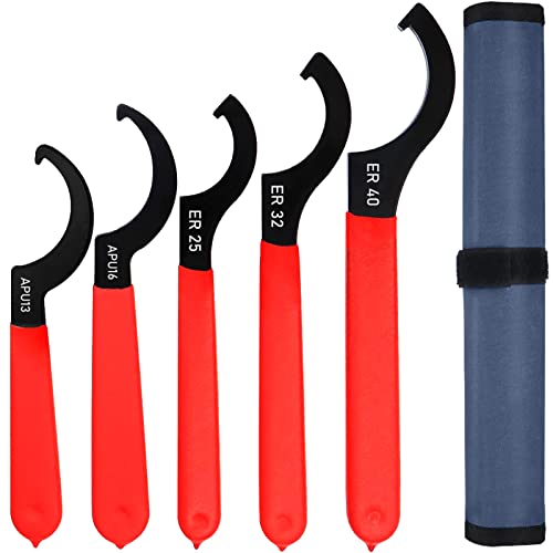 5Pcs Universal Coilover Wrench Adjustment Shocks Spanner Wrench Set, Coil Over Wrenches for Suspension System and Shocks Adjustment, Shocks Spanners Tool with Heavy Duty Carbon Steel, Sturdy & Durable