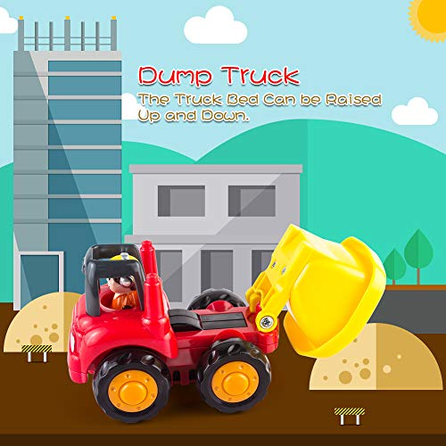 Kidpal Toddler Toy Cars for 1 2 3 Year Old Boy & Girl, Baby Toys 12-18 Months Educational Toys 4 Sets Tractor, Truck, Dumper, Bulldozer Toy Construction Vehicles, Truck Car Toys for Toddlers 1-3 | The Storepaperoomates Retail Market - Fast Affordable Shopping
