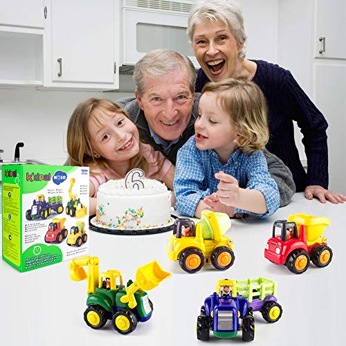 Kidpal Toddler Toy Cars for 1 2 3 Year Old Boy & Girl, Baby Toys 12-18 Months Educational Toys 4 Sets Tractor, Truck, Dumper, Bulldozer Toy Construction Vehicles, Truck Car Toys for Toddlers 1-3 | The Storepaperoomates Retail Market - Fast Affordable Shopping